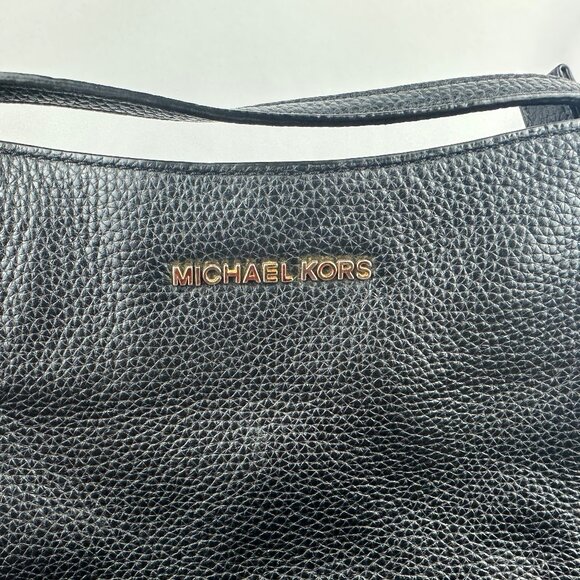 BUNDLE: Michael Kors Black Leather Bedford Tassel Crossbody Purse w/ Wallet - Picture 2 of 14